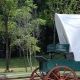 Covered Wagon At Up The Creek Campsite Entrance